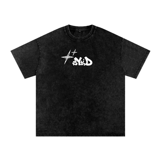 Snow Washed Oversized Cotton T-Shirt